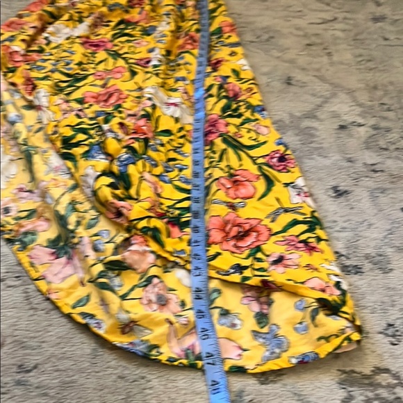 Hollister Yellow with Pink Floral Midi Sundress with Keyhole Cut - Picture 11 of 13